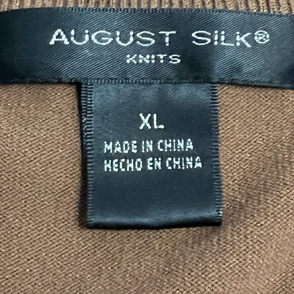 august silk Women's Top Brown Knits Sleeveless Size XL - Picture 3 of 6